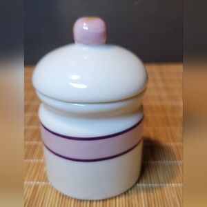 Small bathroom canister ceramic cute vintage